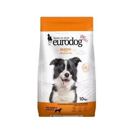 Száraz kutyatáp 10kg kolbászos Eurodog plusz