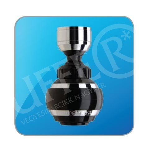 Csapszűrő flexibilis, menetes fekete-króm viztakarékos, gömbcsuklós Siroflex 2526/53