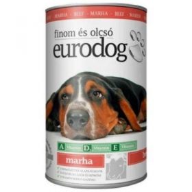 Kutya konzerv Eurodog 1240 gr marhahúsos